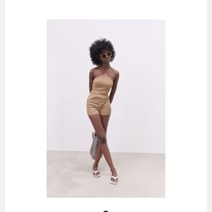 ZARA RIBBED CROPPED TOP